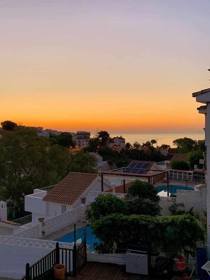 La Villa Escondida 1 Precioso Estudio Vista Al Mar Málaga Dış mekan fotoğraf